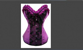Bustier noir et pourpre